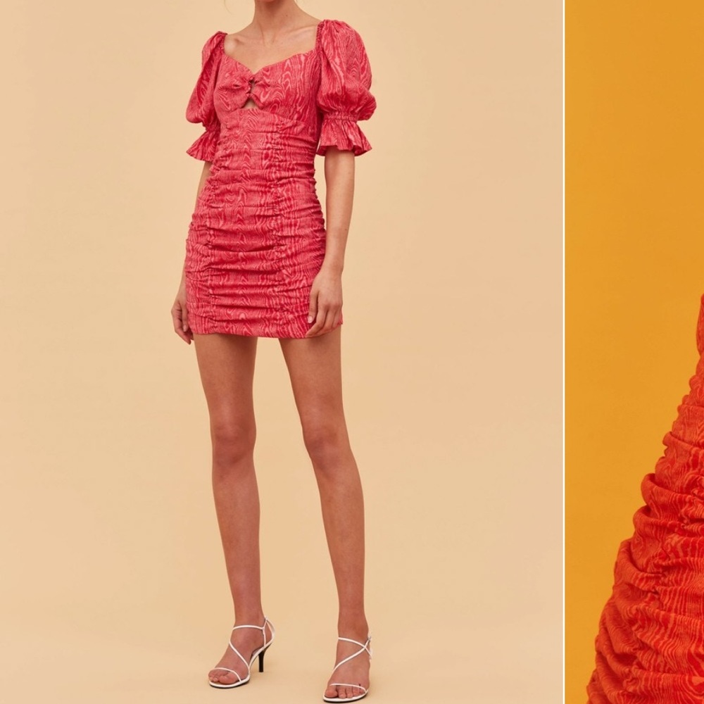 Early on mini dress pink woodgrain